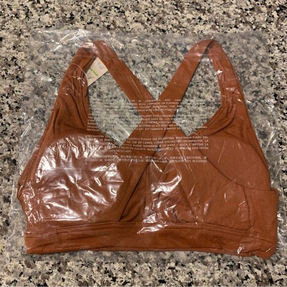 Aerie Sports Bra M Brown Perfect Holiday Gift Ready Stocking Stuffer Gift Under - Picture 5 of 9